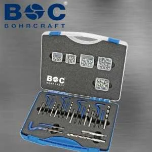 Sriegių taisymo/remonto rinkinys BOHRCRAFT M5 - M12, 130 vnt.