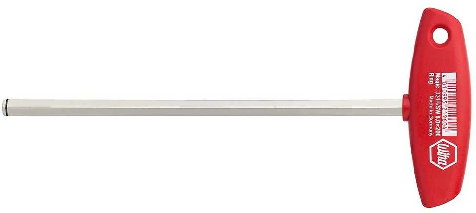 T-formos raktas WIHA su MagicRing (8,00 x 200)