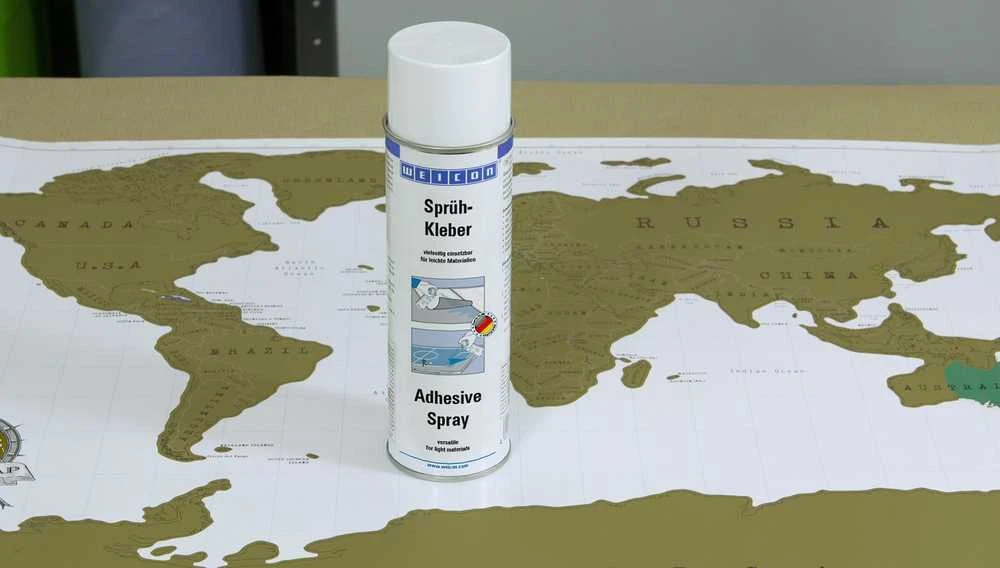 WEICON Adhesive Purškiklis | 500 ml | Skaidrus | Universalūs klijai klijuoja lengvas medžiagas