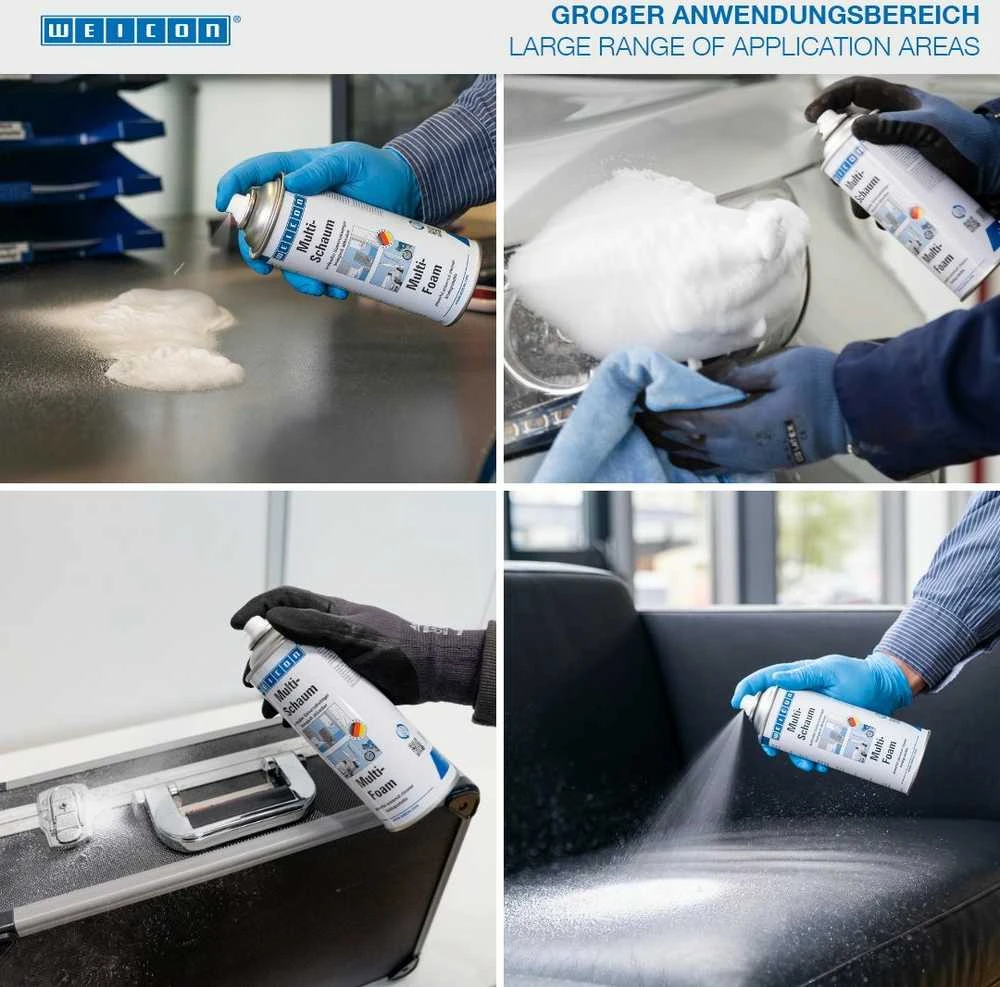 WEICON Multi-Foam | 400 ml | Galingas, universalus putų valiklis. Veiksmingas ant stiklo, plytelių, plastiko, metalo, keramikos, buityje ar pramonėje.