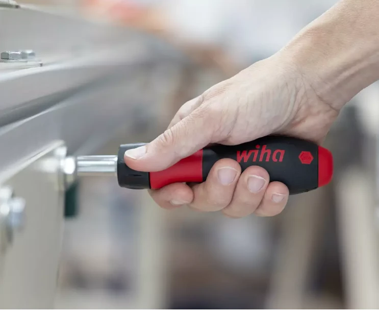 WIHA Terkšlinis atsuktuvas su antgalių laikikliu „SoftFinish®“, perjungiamas, 1/4 colio antgaliams