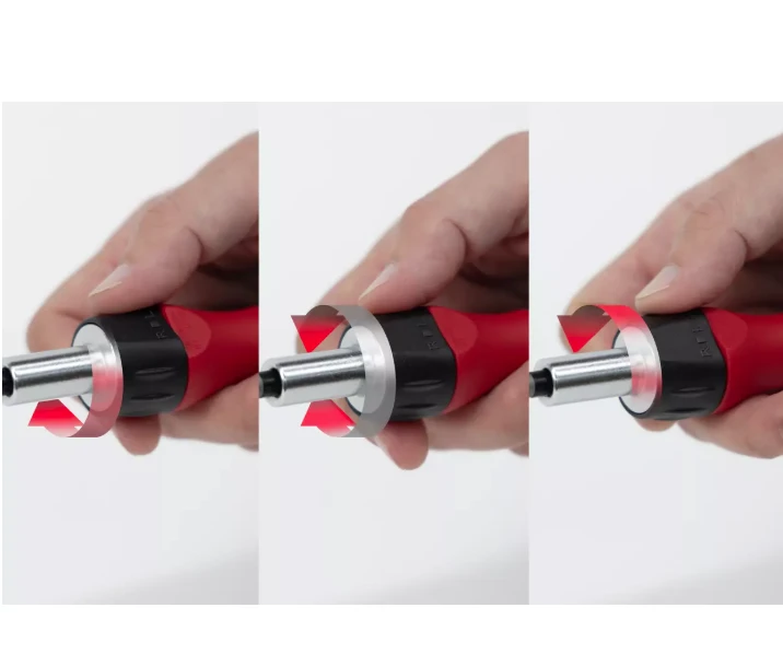 WIHA Terkšlinis atsuktuvas su antgalių laikikliu „SoftFinish®“, perjungiamas, 1/4 colio antgaliams