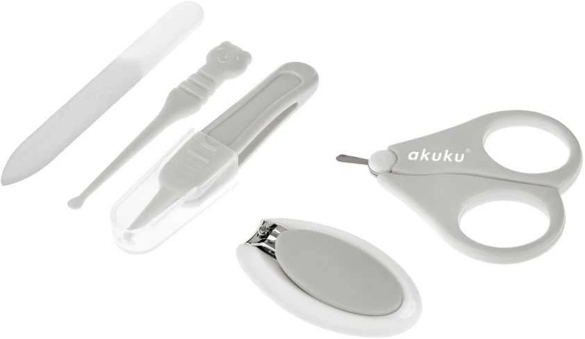 AKUKU kūdikių priežiūros rinkinys obuolio dėžutėje, pilkas, A0473