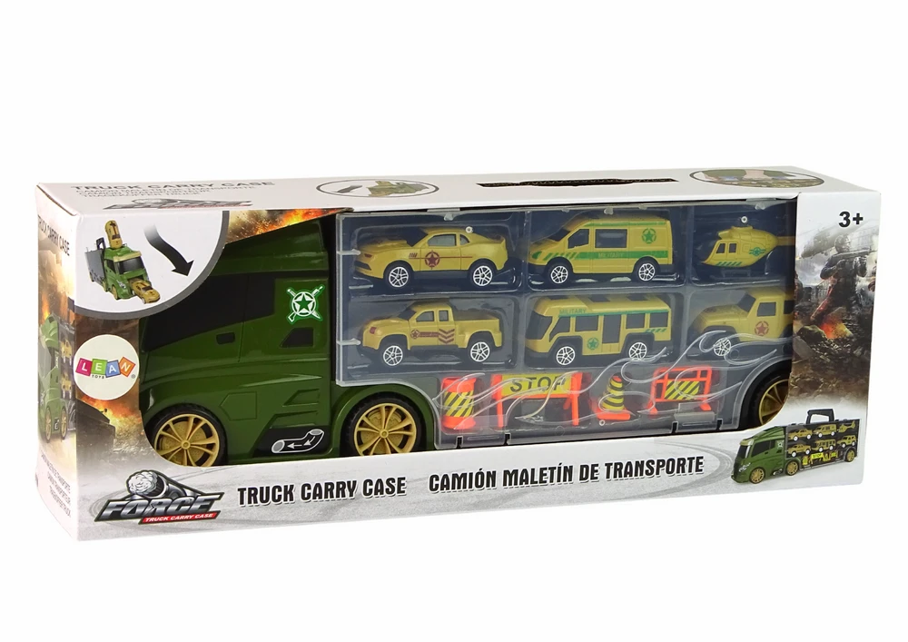 Lean Toys Vilkiko ir transporto priemonių rinkinys LeanToys