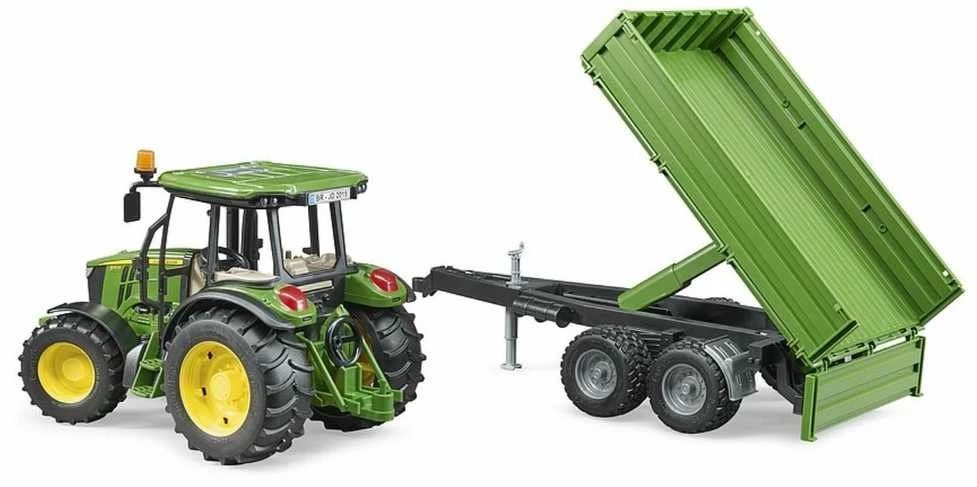 BRUDER John Deere 5115 M su priekaba 02108