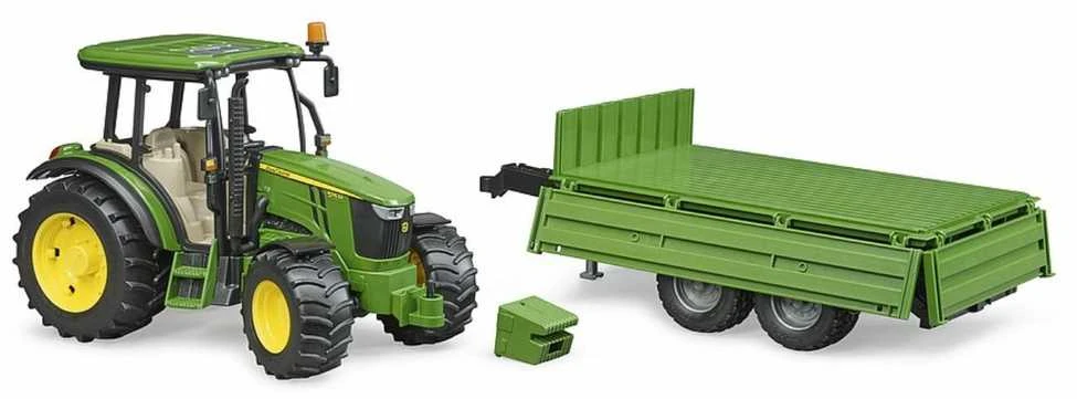 BRUDER John Deere 5115 M su priekaba 02108