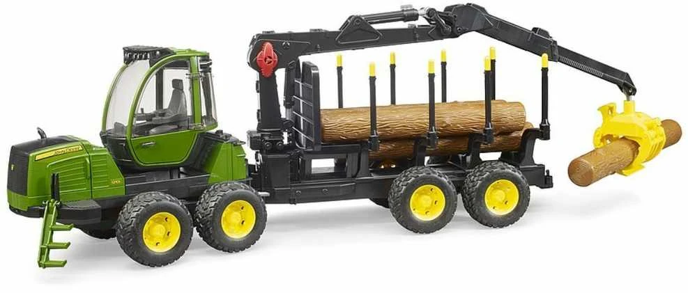 Traktorius su priedais Bruder John Deere 1210E, 3 m.+