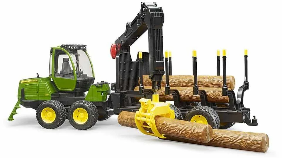 Traktorius su priedais Bruder John Deere 1210E, 3 m.+