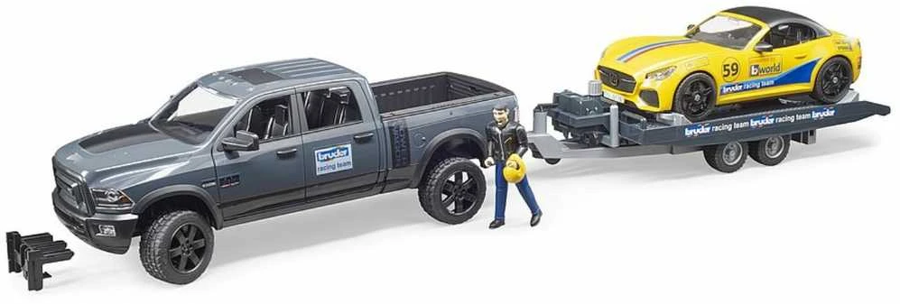 BRUDER automobilis RAM 2500 Power Wagon su priekaba, 02504
