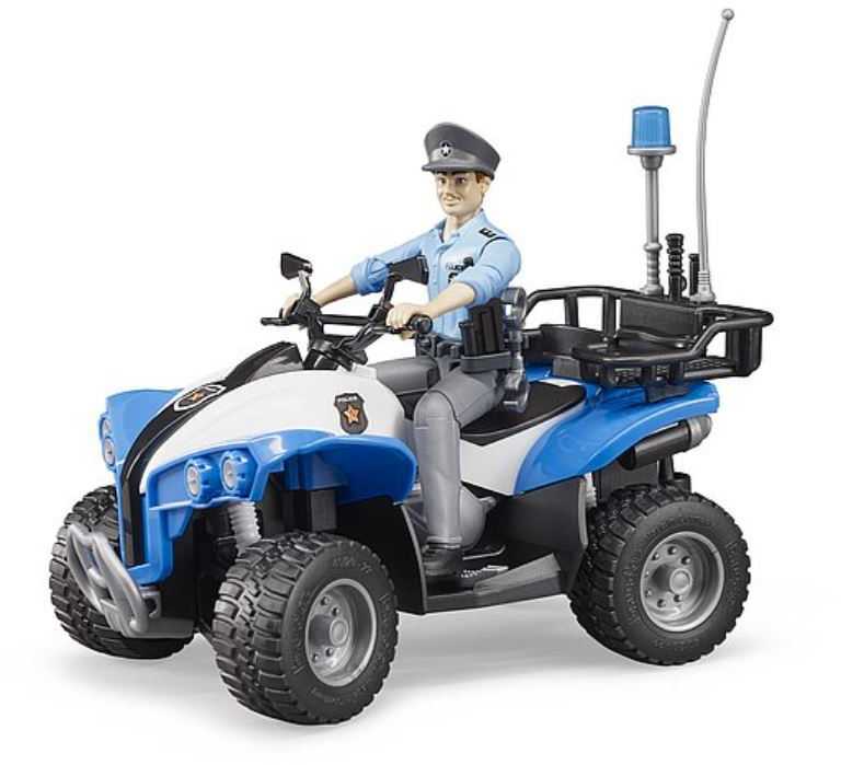 BRUDER policijos keturratis motociklas figūrėle ir priedais 63010