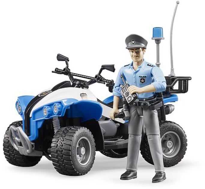 BRUDER policijos keturratis motociklas figūrėle ir priedais 63010