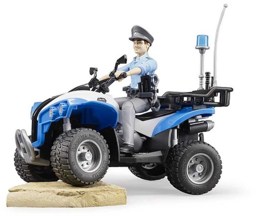 BRUDER policijos keturratis motociklas figūrėle ir priedais 63010