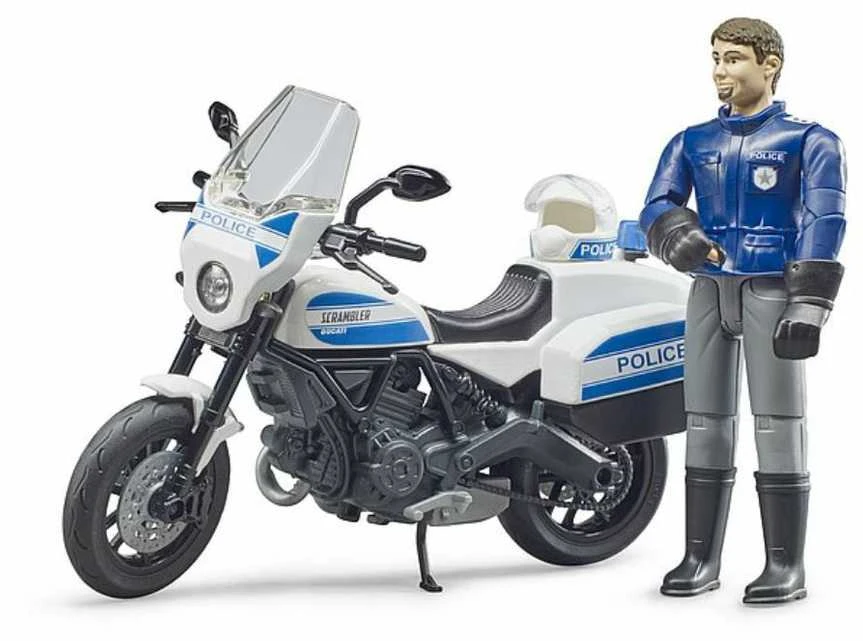 BRUDER policijos motociklas Ducati su policininko figūrėle 62731