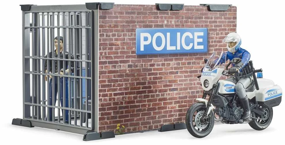 BRUDER 1:16 policijos nuovada su policijos motociklu, 62732