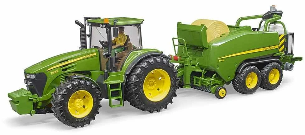 Traktoriaus su priedais Bruder John Deere