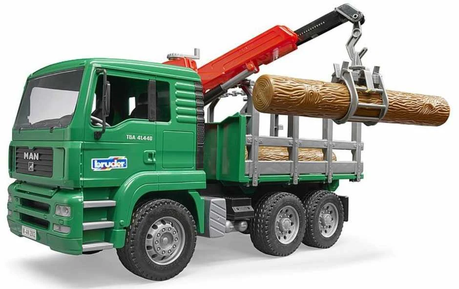 BRUDER 1:16 miškovežis MAN Metsaveo su kranu, 02769