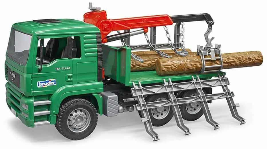 BRUDER 1:16 miškovežis MAN Metsaveo su kranu, 02769