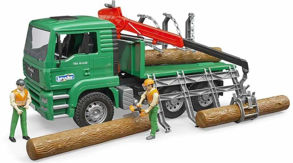 BRUDER 1:16 miškovežis MAN Metsaveo su kranu, 02769