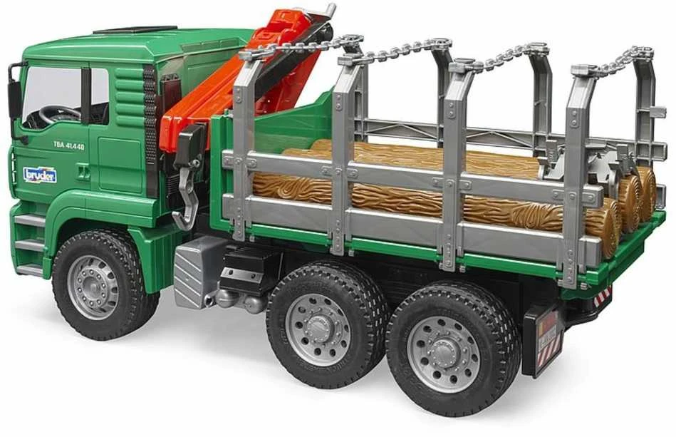 BRUDER 1:16 miškovežis MAN Metsaveo su kranu, 02769