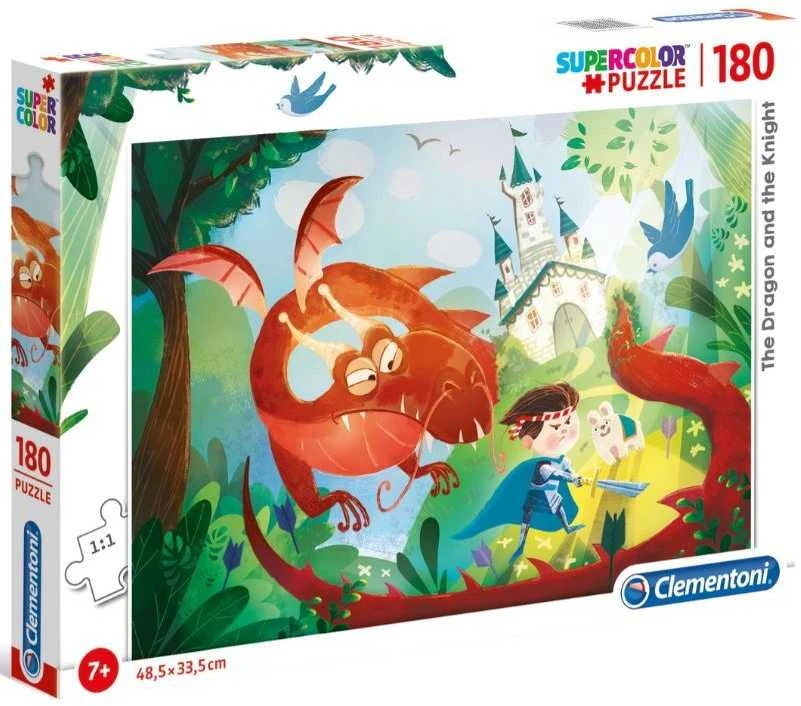 Clementoni Dėlionė 180 vnt. - Drakonas ir riteris