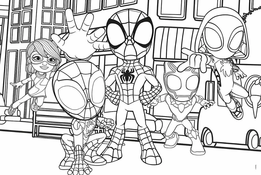 Dėlionė Clementoni Spidey + spalvinimas 104 det. 25727