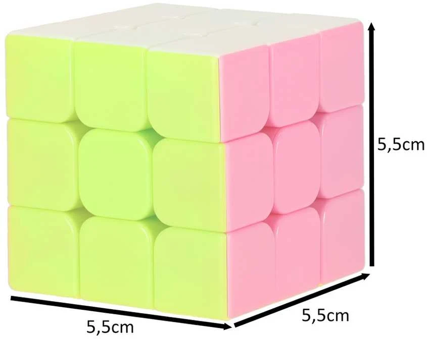 KIK Dėlionės žaidimas Dėlionės kubas 3x3 neon 5,65 cm