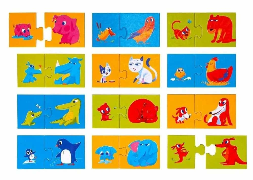 Dėlionė Baby puzzle dėlionių rinkinys Pažink pasaulį 3in1