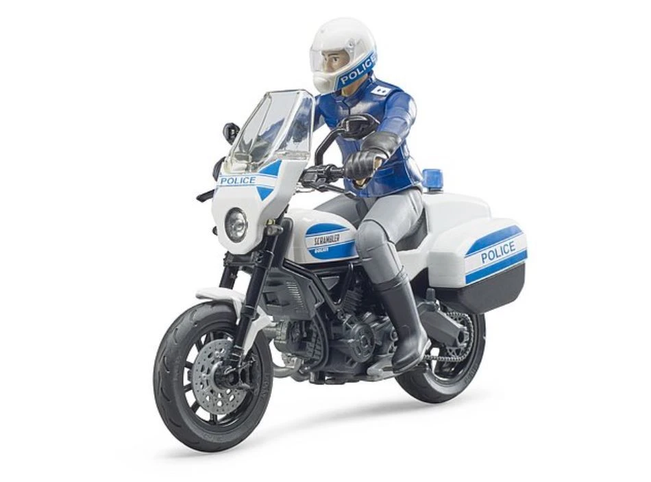 BRUDER policijos motociklas Ducati su policininko figūrėle 62731 aprašymas - Prekės nuotrauka