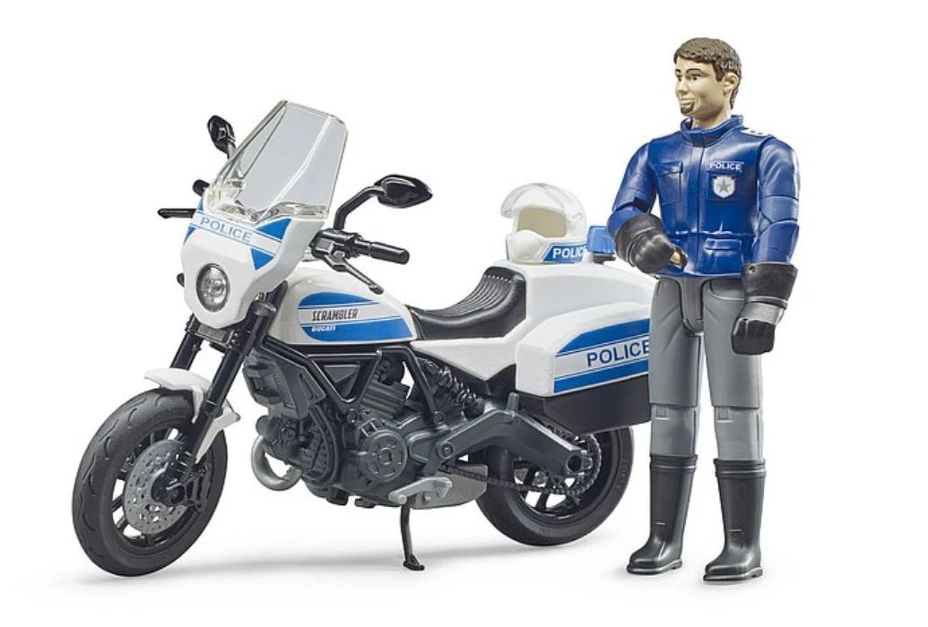 BRUDER policijos motociklas Ducati su policininko figūrėle 62731 aprašymas - Prekės nuotrauka