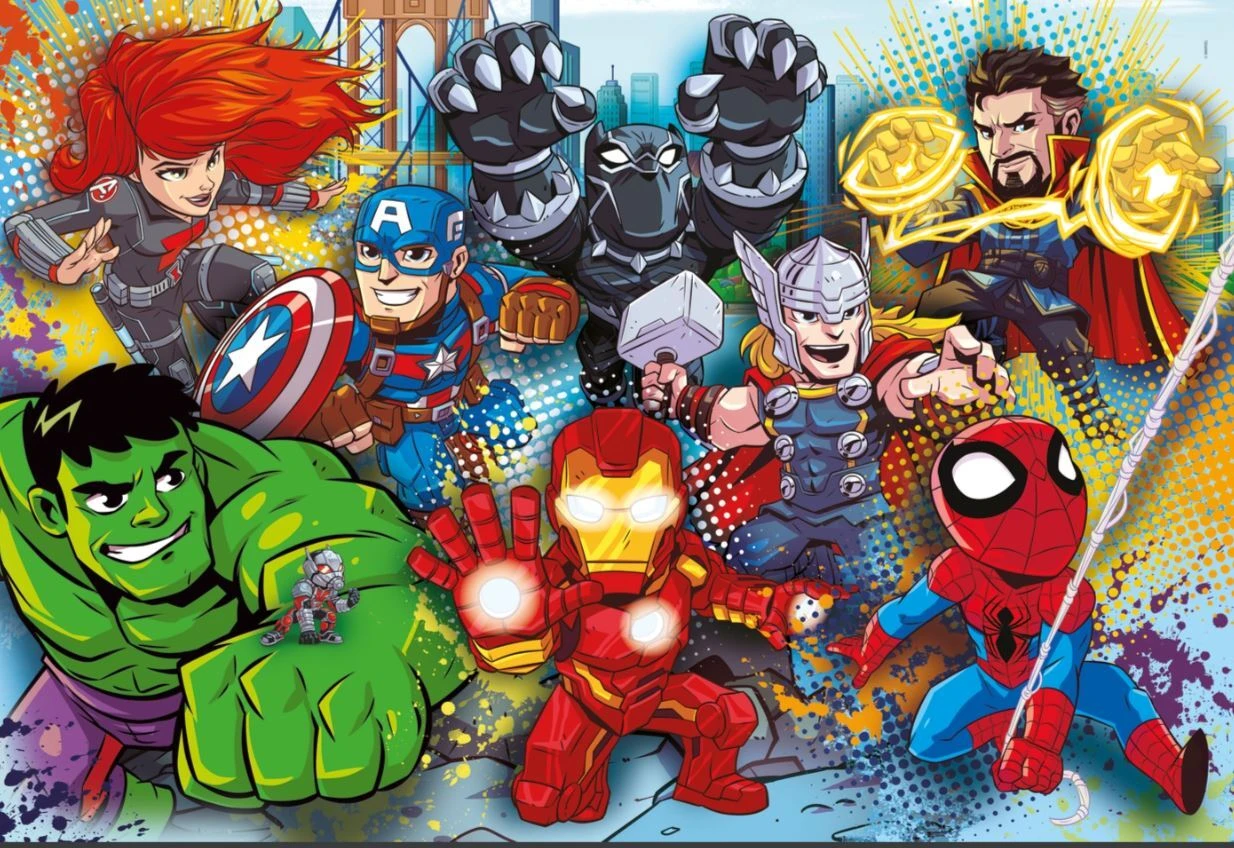 Dėlionė Clementoni Super Herojai MAXI 60 det. (26454) aprašymas - Prekės nuotrauka