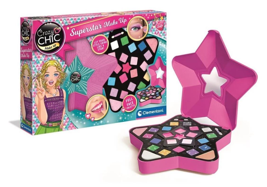 CLEMENTONI CRAZY CHIC kosmetikos rinkinys Superstar Make Up, 18604 aprašymas - Prekės nuotrauka