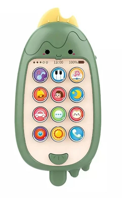 Interaktyvus žaislinis spalvingas telefonas (žalias) aprašymas - Prekės nuotrauka