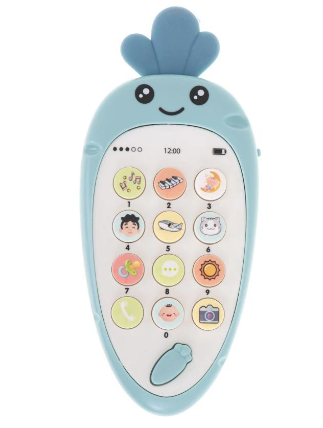 Interaktyvus žaislinis telefonas Morka (mėlyna) aprašymas - Prekės nuotrauka