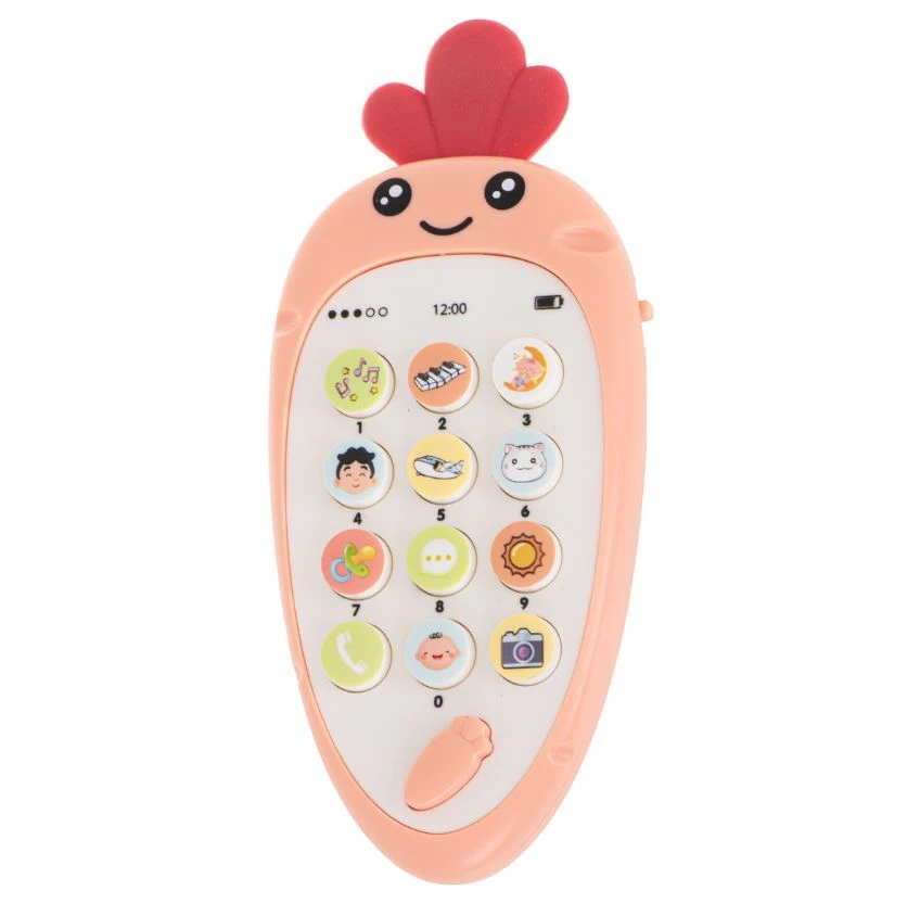 Interaktyvus žaislinis telefonas Morka (raudona) aprašymas - Prekės nuotrauka