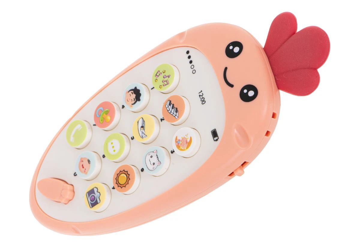 Interaktyvus žaislinis telefonas Morka (raudona) aprašymas - Prekės nuotrauka