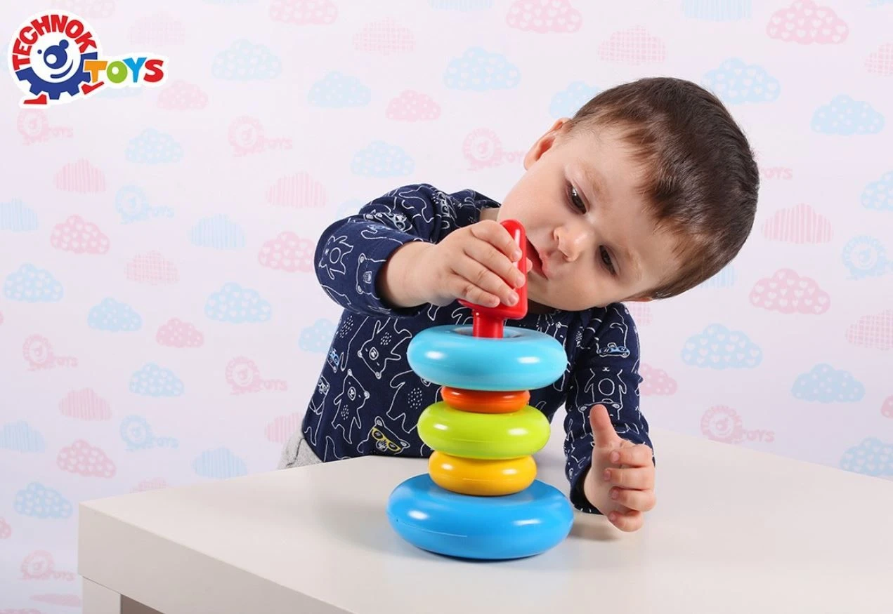 Technok Lavinamoji žiedų piramidė 20 cm aukščio aprašymas - Prekės nuotrauka