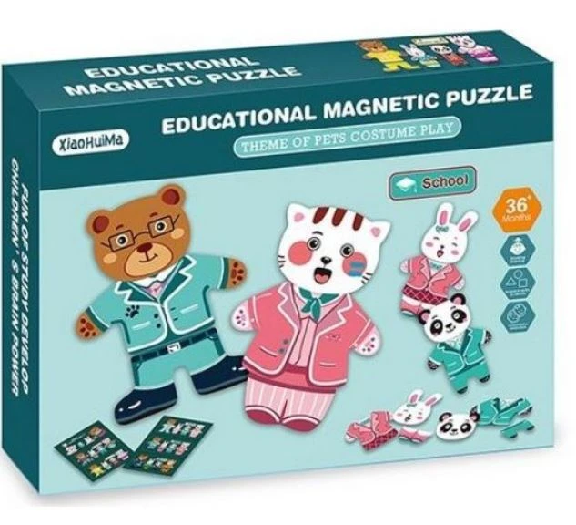 Magnetinė dėlionė - Meškučiai aprašymas - Prekės nuotrauka