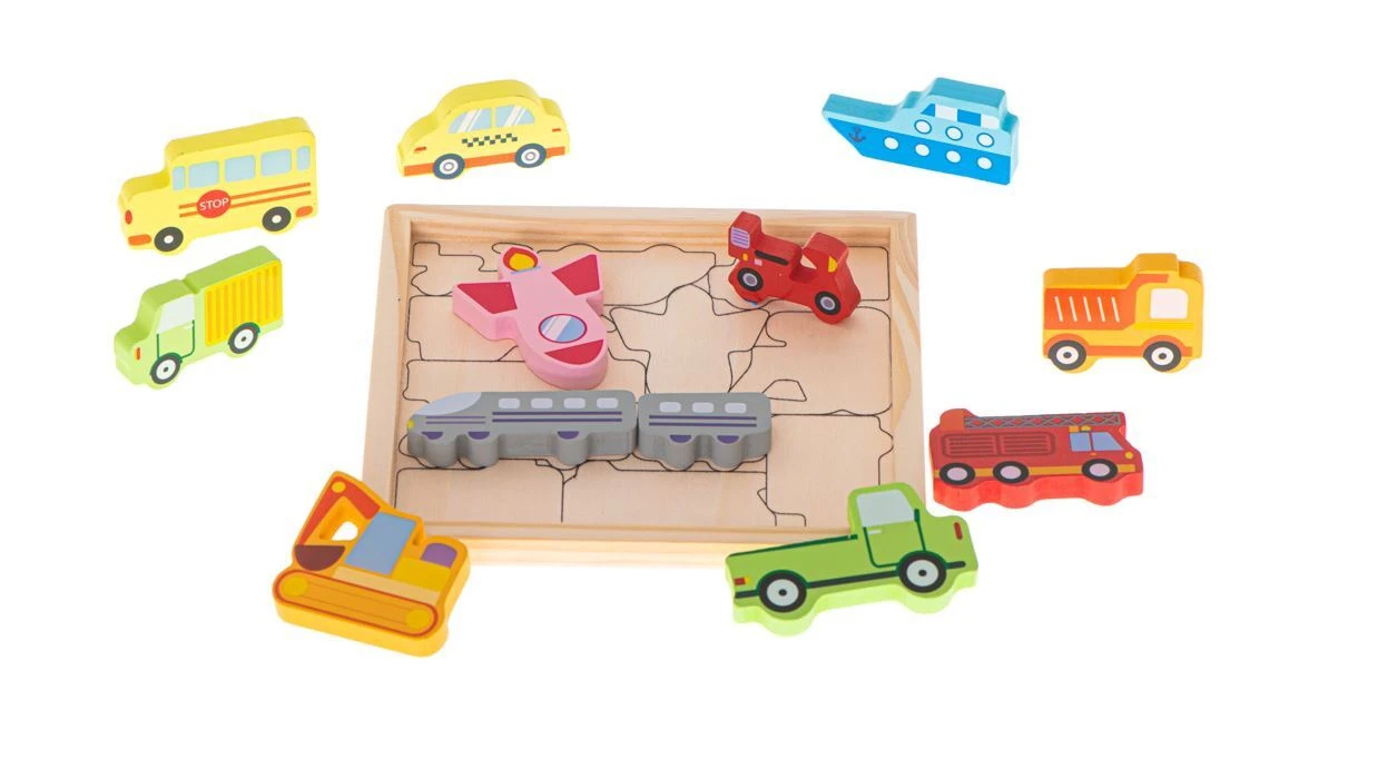 Medinė dėlionė - rask tinkamą vietą Transportas aprašymas - Prekės nuotrauka