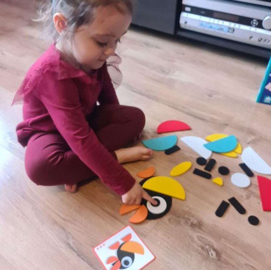 Kruzzel Medinė Montessori dėlionė - spalvotos formos 29 dalys aprašymas - Prekės nuotrauka
