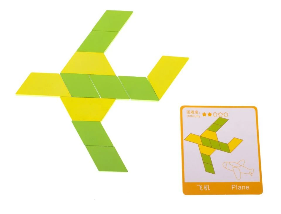 Medinė Montessori dėlionė - spalvotos formos aprašymas - Prekės nuotrauka