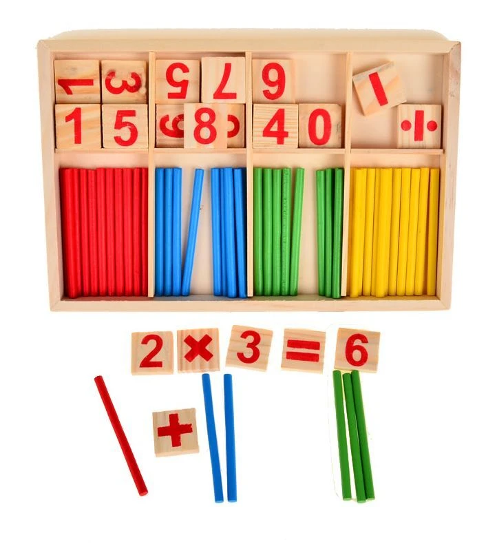 Montessori edukacinis rinkinys skačiavimo mokymuisi, medinis aprašymas - Prekės nuotrauka