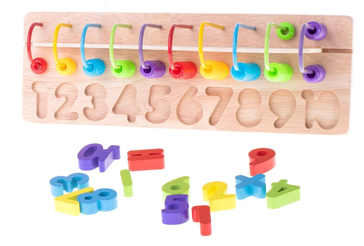 MONTESSORI Medinis rūšiavimo ir mokymosi skaičiuoti žaidimas aprašymas - Prekės nuotrauka