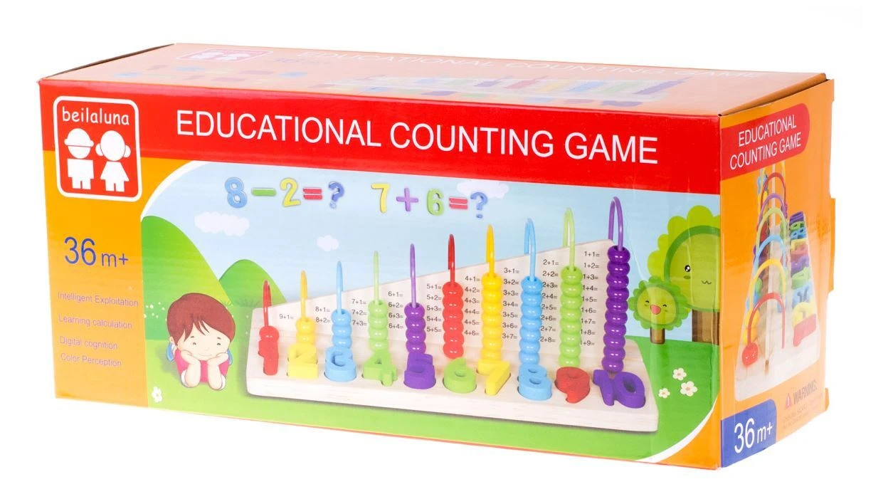 MONTESSORI Medinis rūšiavimo ir mokymosi skaičiuoti žaidimas aprašymas - Prekės nuotrauka