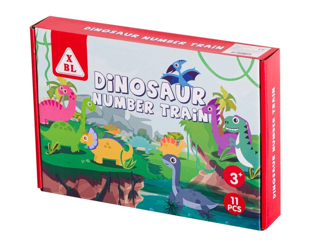 Roger Montessori medinis traukinys DINOZAURAI aprašymas - Prekės nuotrauka