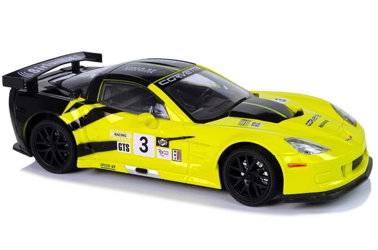 Nuotoliniu būdu valdomas sportinis automobilis Corvette C6.R (geltonas) aprašymas - Prekės nuotrauka