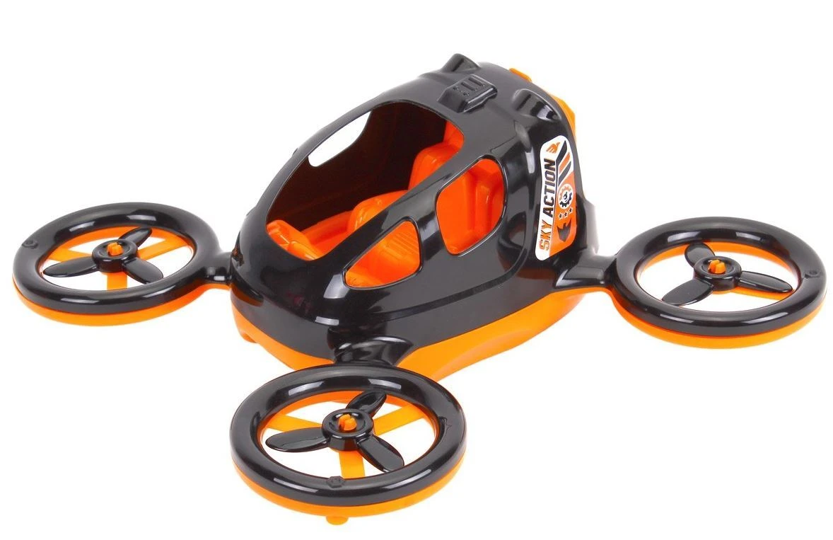 Plastikinis žaislas - dronas (juodas) aprašymas - Prekės nuotrauka