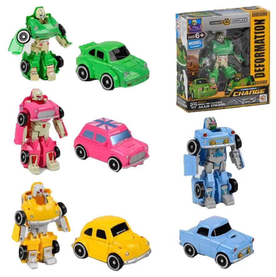 Robotas transformeris - Rožinis automobilis aprašymas - Prekės nuotrauka