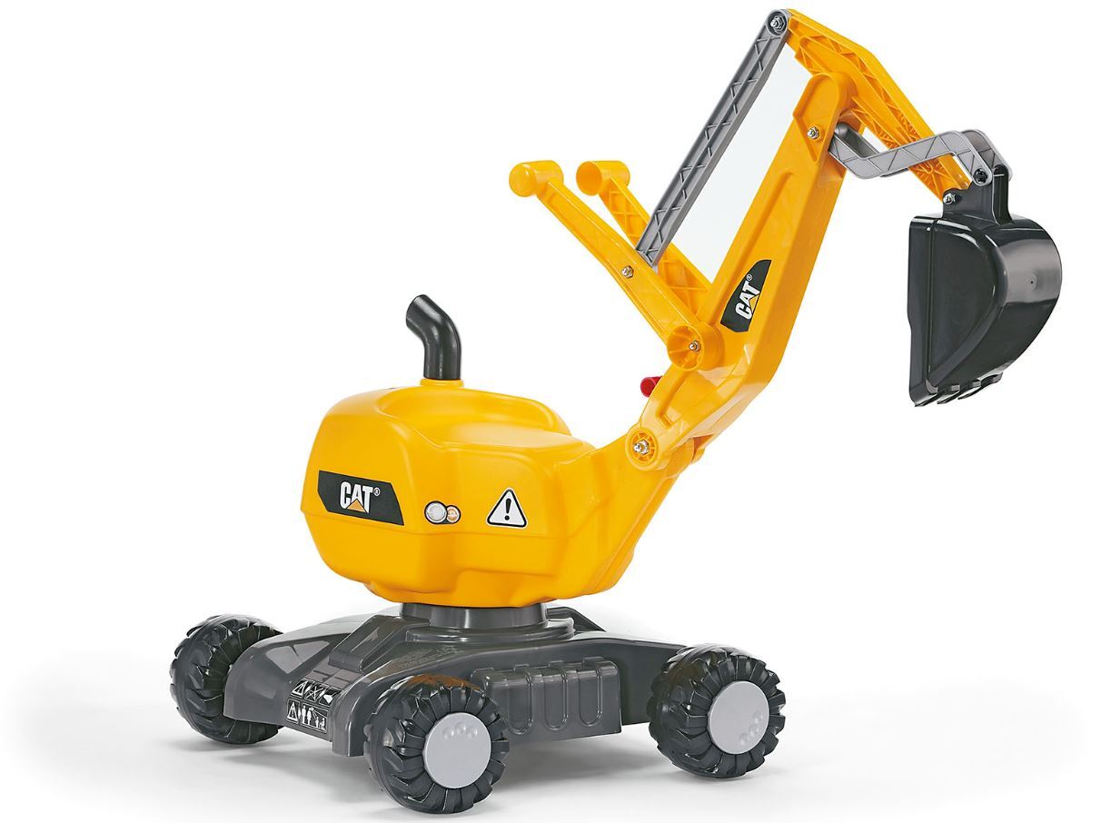 Rolly Toys Užsėdamasis ekskavatorius CAT valdomas rankomis aprašymas - Prekės nuotrauka