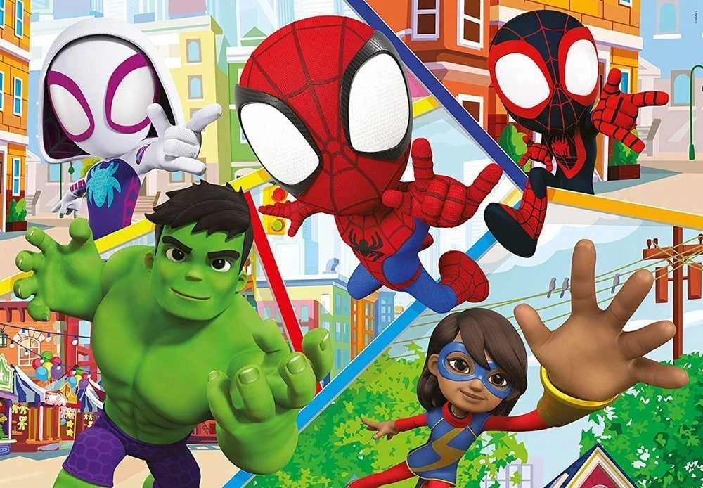 Clementoni Dėlionė 40 vnt. - Žmogus-voras (Spider-Man) ir jo nuostabūs draugai
