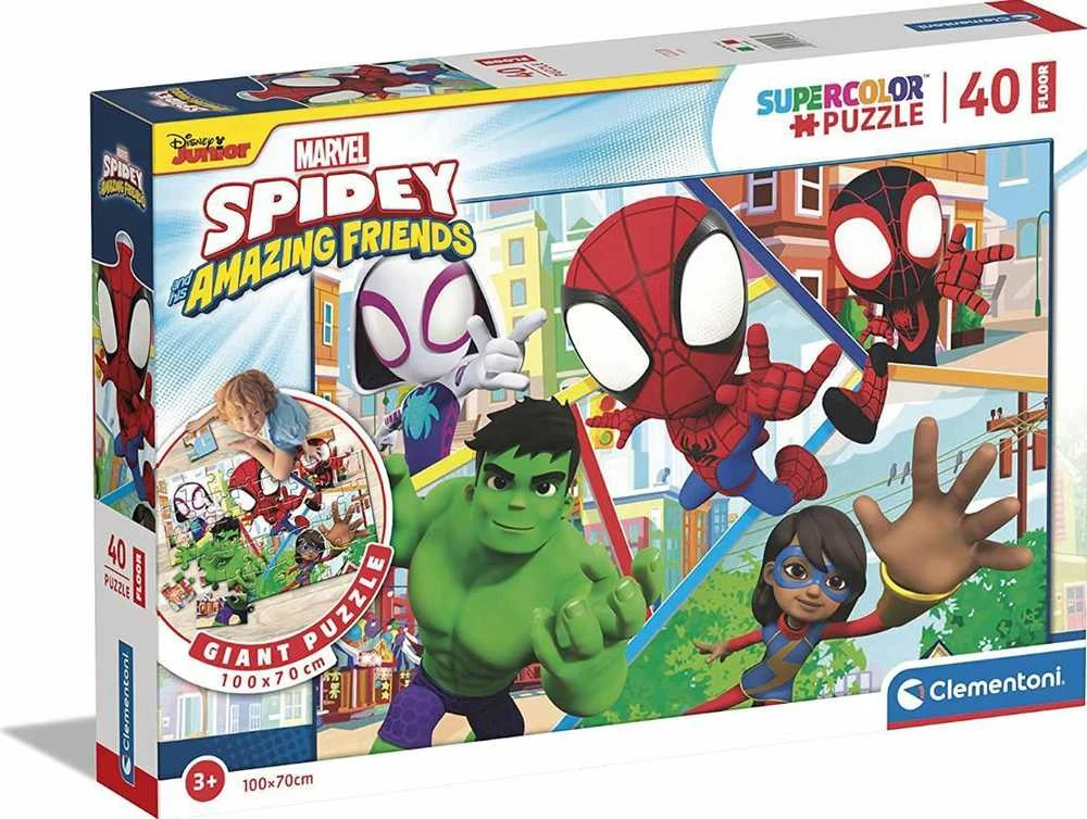 Clementoni Dėlionė 40 vnt. - Žmogus-voras (Spider-Man) ir jo nuostabūs draugai